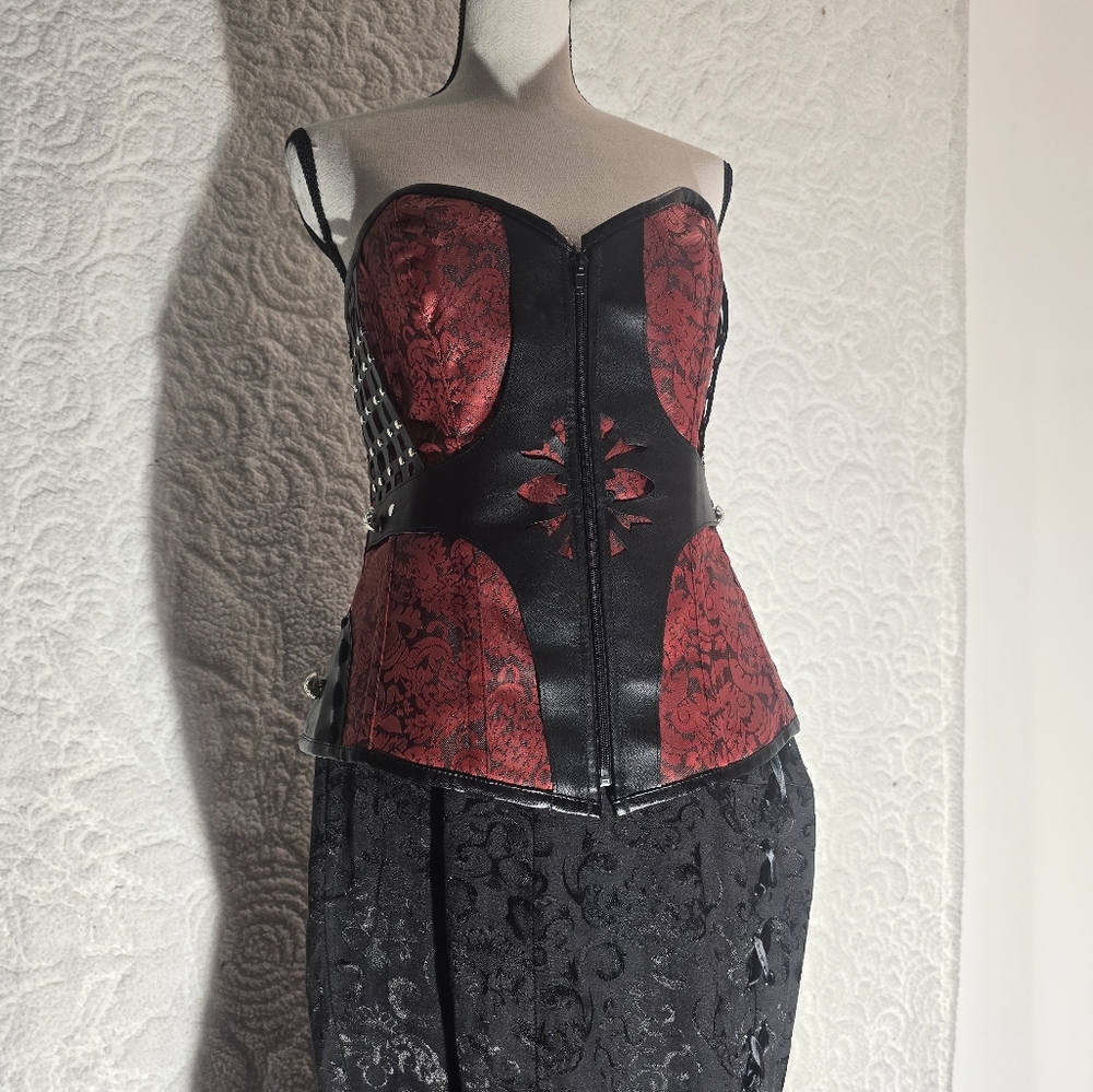 Red and Black Corset